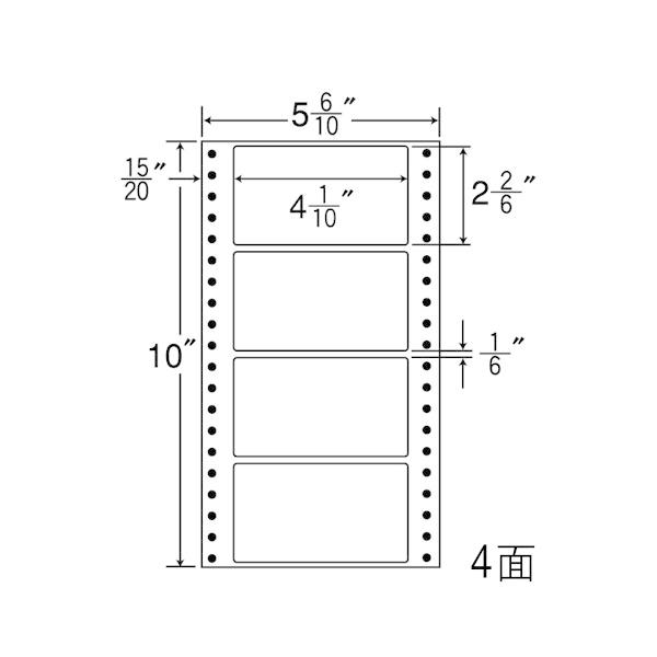ナナラベル MT5F ナナフォームＭ 4面1×4 1000シート