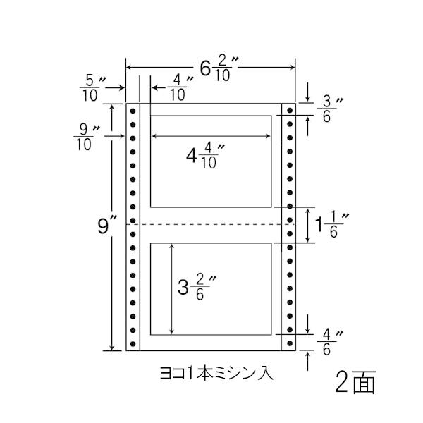 ナナラベル　MT6P　ナナフォームＭ　2面1×2　1000シート