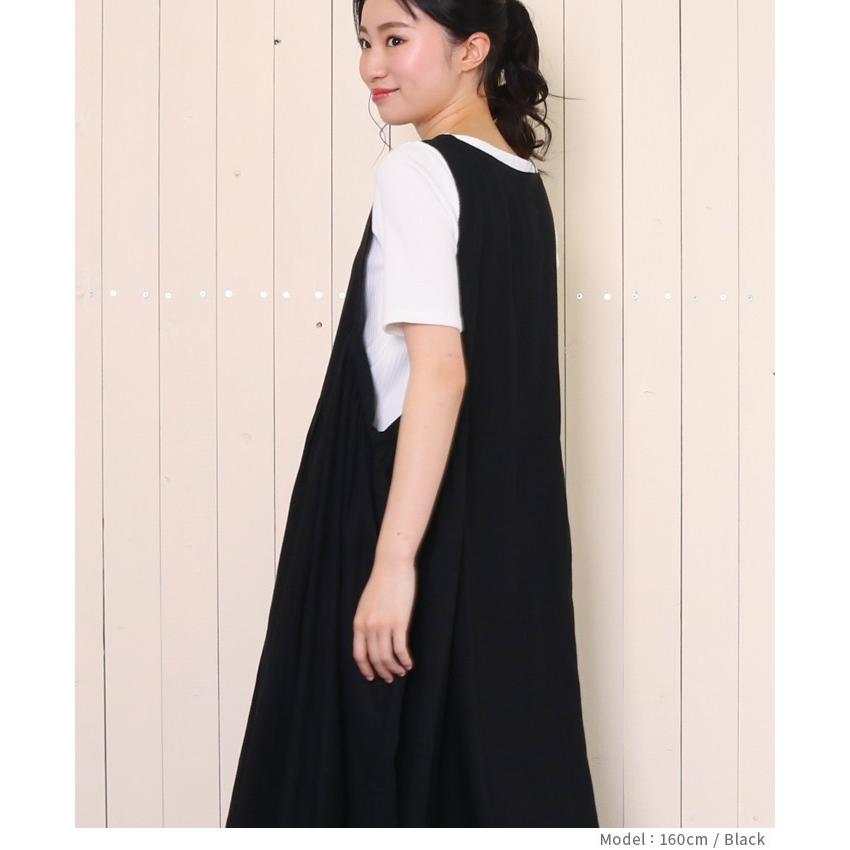 超特価セール Sofar フレンチリネン エプロン ギャザー ロング ワンピース 全品送料無料 Www Globaldentalcentre Org