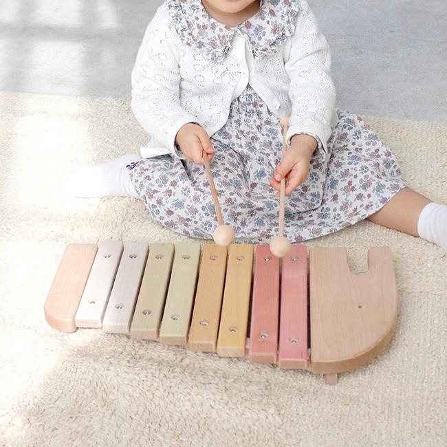 エレファントシロフォン 809556(木琴 おもちゃ エレファント シロフォン 楽器 木のおもちゃ 知育玩具 楽器おもちゃ) 1-2Wの画像