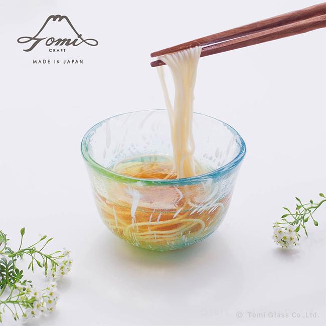 江戸硝子 うきよ そうめん鉢＆蕎麦猪口セット(夏 和食器 ガラス