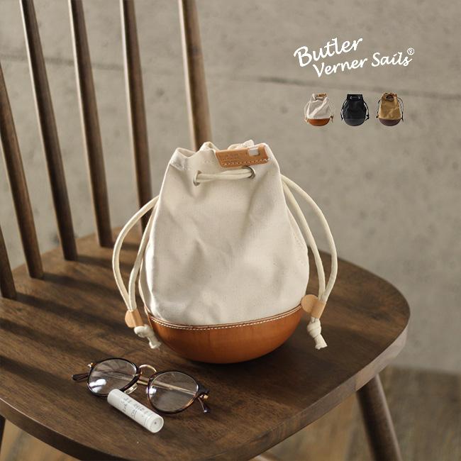 Butler Verner Sails モールドレザー巾着ショルダー(巾着バッグ 小さめ