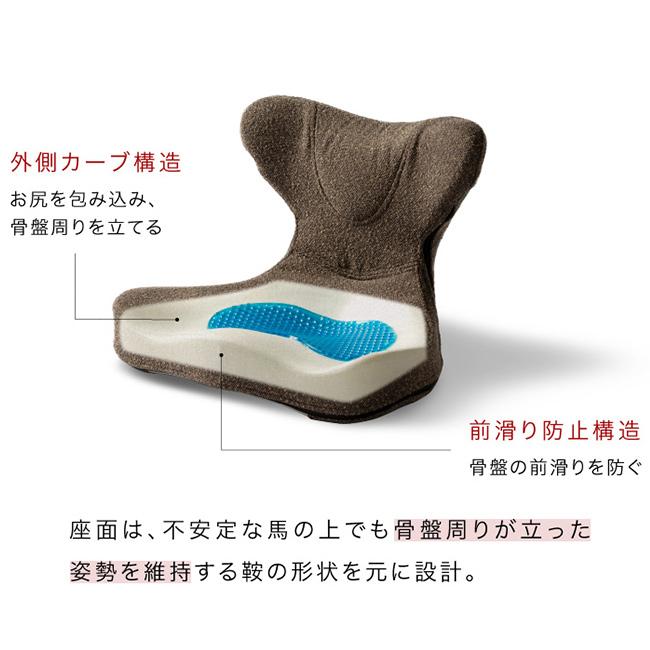 馬具マットプレミアムアドバンス(健康 座椅子 姿勢サポート 腰 背中