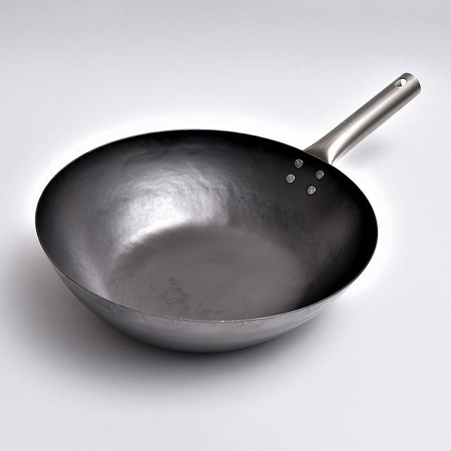 HANAKO＋a 鉄フライパン 深型 30cm チタンハンドル(山田工業所