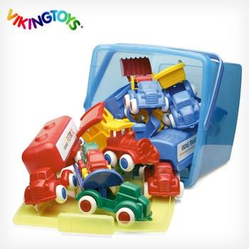 VIKINGTOYS Maxi バイキングトイズ マキシ トレーラーバケツセット 18個入 156053(1歳/遊べる/おもちゃ/男の子/北欧/人気/ベビー/キッズ/トラック/乗り物) 即納