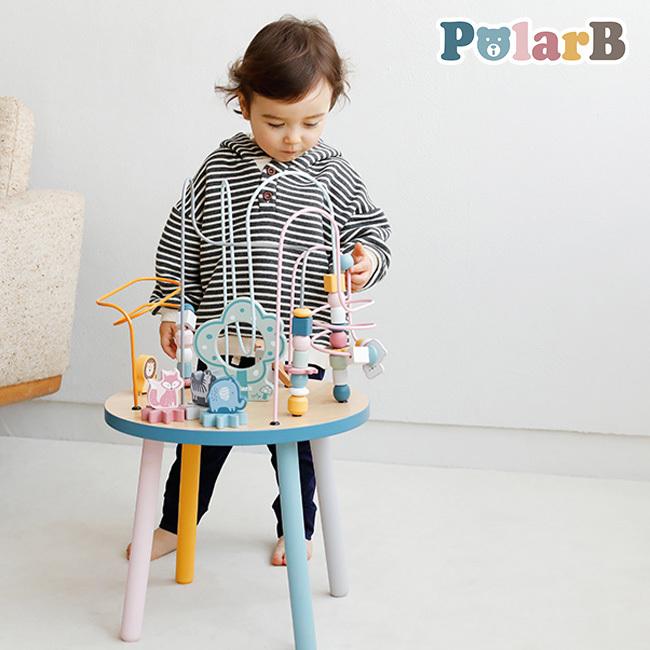 買取オンライン PolarB ビーズテーブル TYPR44033(ビーズコースター ルーピング おしゃれ かわいい 木のおもちゃ 知育玩具 知育おもちゃ)