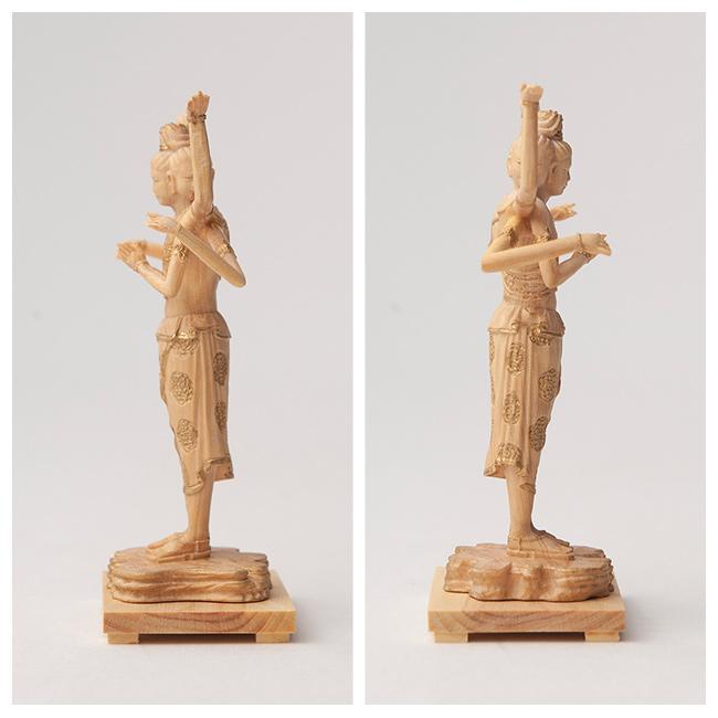 極小仏 阿修羅(阿修羅像 仏像 木製 木彫り 柘植 ツゲ 高さ9.5cm アート