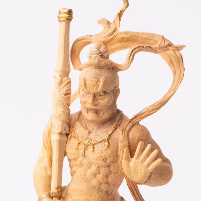 極小仏 金剛力士立像(仏像 木彫り 木製 金剛力士 オブジェ 置物