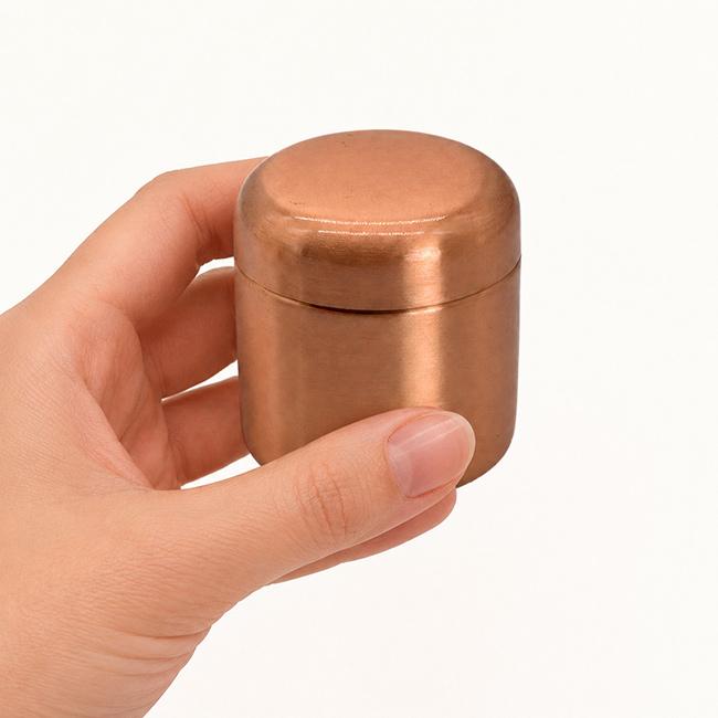 COPPER100 素銅仕上げ携帯茶筒(新光堂 茶筒 おしゃれ 日本製 銅 ミニ
