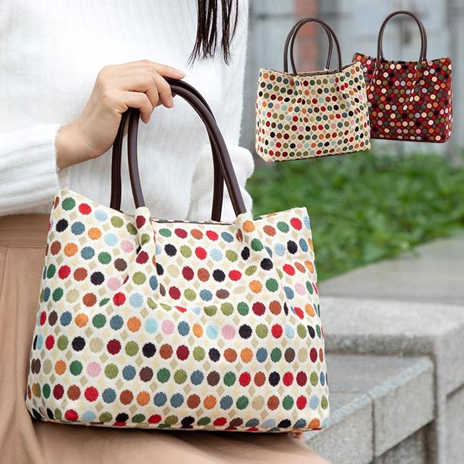 ゴブラン織りの軽量ハンドバッグ ハンドバッグ レディース 女性 おしゃれ ゴブラン織り 生地 バッグ ゴブラン織りバック Ko807 雑貨のねこや 通販 Yahoo ショッピング