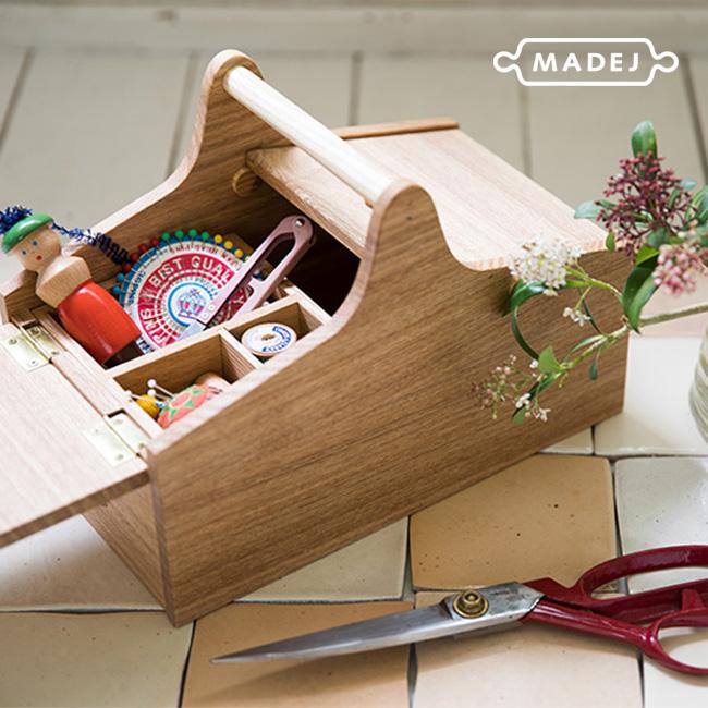 MADEJ マデイ Wood ソーイングボックス(日本製 木製 裁縫道具入れ 裁縫