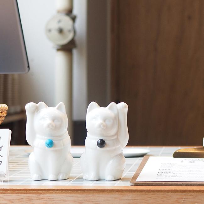 セミオーダーできる招き猫ペアセット / ギフトボックス付き / 瀬戸焼 セミオーダーできる 招き猫 Jeramic ホワイトペアセット ギフト