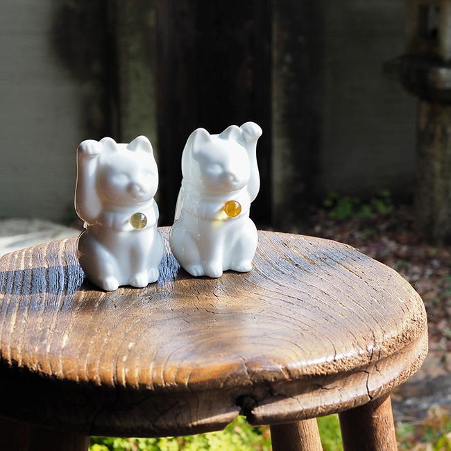 セミオーダーできる招き猫ペアセット / ギフトボックス付き / 瀬戸焼 セミオーダーできる 招き猫 Jeramic ホワイトペアセット ギフト