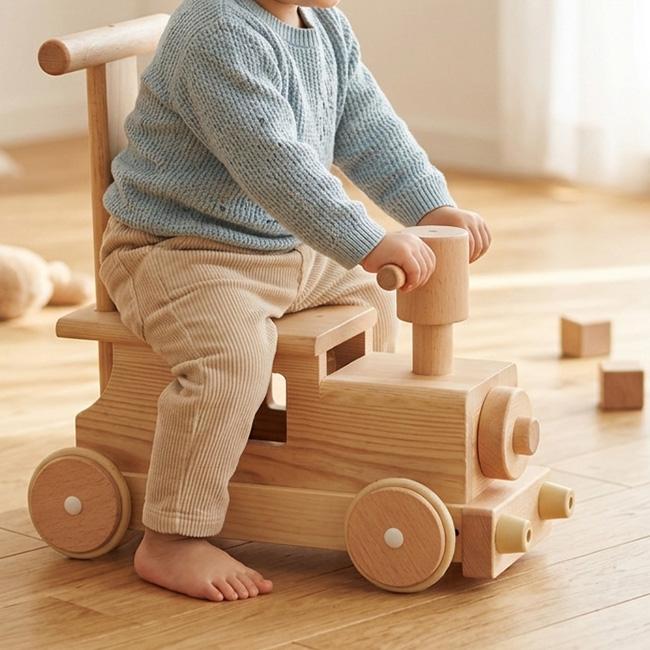 MOCCO モッコ 森の汽車ポッポ W-027A(手押し車 赤ちゃん おもちゃ 音が