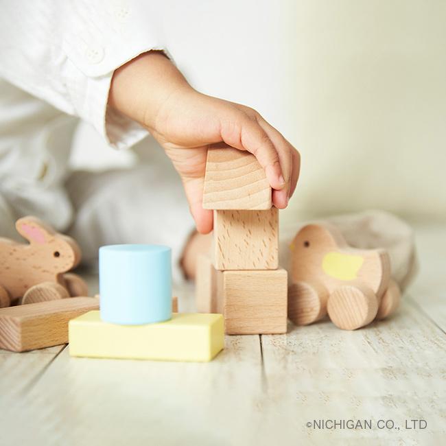 なかよし どうぶつつみき(積み木 知育 玩具 木の積み木 木のおもちゃ