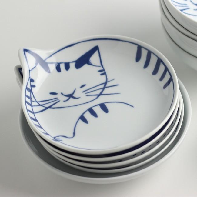 neco皿 ねこざら 5Pset 木箱セット 303302B500(波佐見焼 猫 皿 小皿