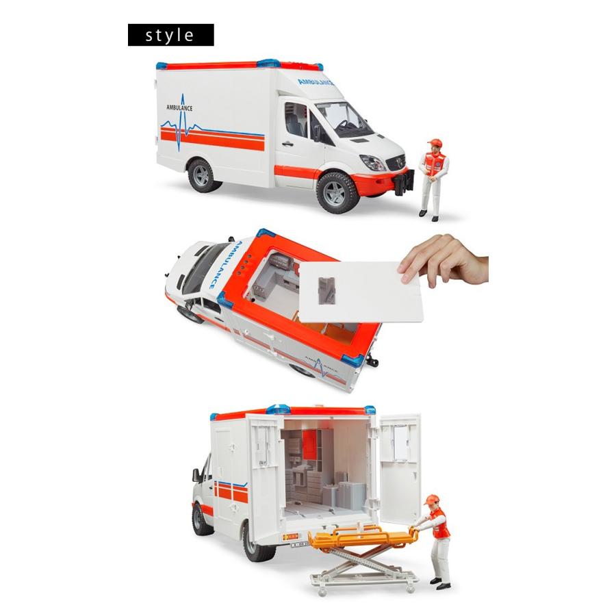 Bruder ブルーダー Mb 救急車 フィギュア付き Br 乗り物おもちゃ 働く車 おもちゃ 知育玩具 男の子 子ども 玩具 車 Pu210 雑貨のねこや 通販 Yahoo ショッピング