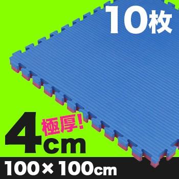 《10枚》リバーシブルジョイントマット ボディメーカー 100×100×4cm(格闘技/柔道/レスリング/空手/マット) メーカー直送 2-3W