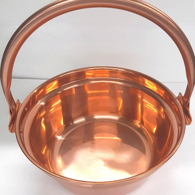 純銅製 山菜鍋 30cm(燕三条製 銅製 銅鍋 銅製品 純銅 銅 鍋 5 リットル
