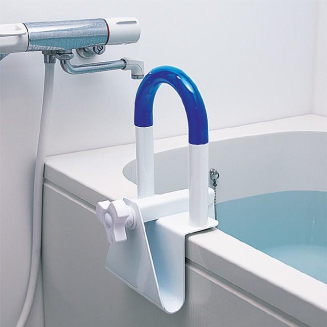 ステンレス製 浴槽グリップ 風呂 手すり 介護 工事不要 手すり取り付け 浴槽 高齢者 子ども こども 子供 浴室 風呂場