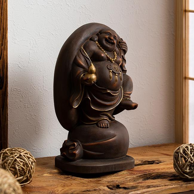 定額山壽量院 御祈開眼 布袋尊 古美彩色(神様 布袋様 布袋 ご利益 仏像 仏様 像 木彫り 彫刻 木製 縁起) メーカー直送