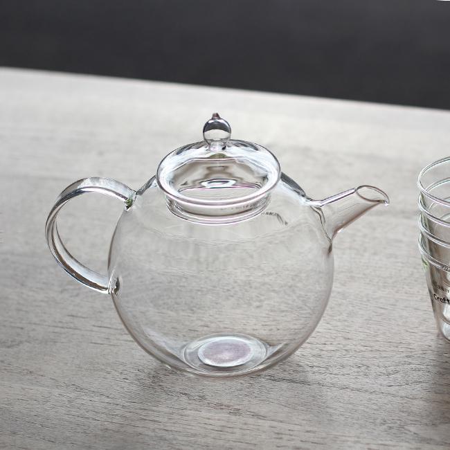 ティーセット 4カップ(耐熱ガラス ティーポット 1L カップ 4客