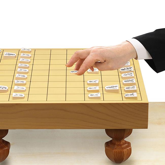やま屋 新かや2寸将棋盤セット(将棋盤 足付 台 木製 将棋 駒台 セット