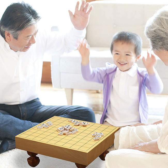 やま屋 新かや2寸将棋盤セット(将棋盤 足付 台 木製 将棋 駒台 セット
