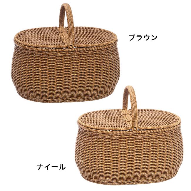 UTILE ユティル オーバル ピクニックバスケット(おしゃれ ラタン風