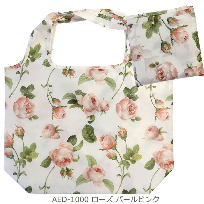 ローズ エコバッグ お買い物バッグ 折りたたみ サブバッグ コンパクト