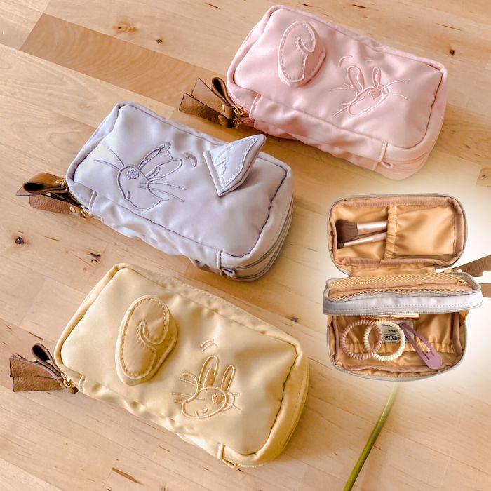 トムとジェリー コスメポーチ くすみカラー 2層式 マチ広 ポーチ 化粧