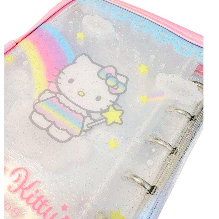 キティ シールバインダー A6 クリアポケット10枚 キラキラ ラメ クリア
