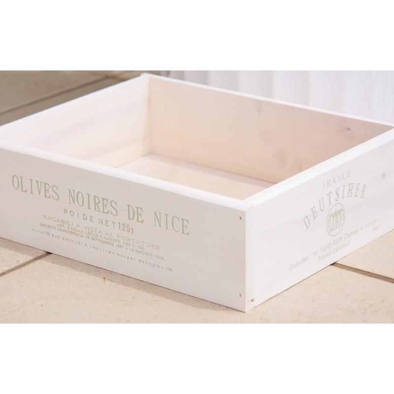 木箱 白 ホワイト カントリーボックス No.4 国産品 カントリー雑貨