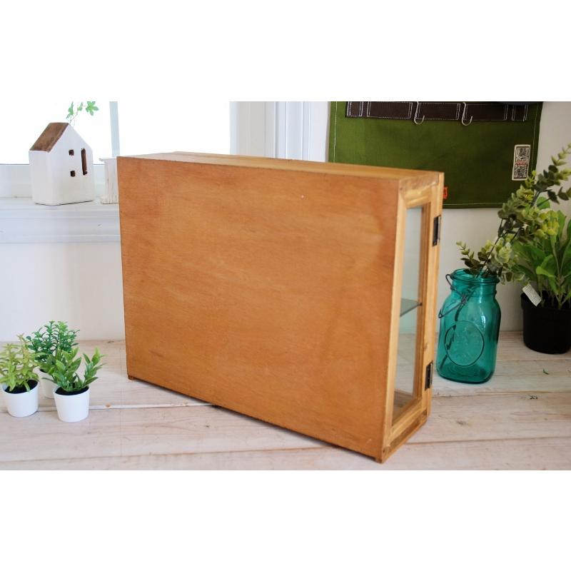 キャビネット レトロ ミラー 鏡張り ラスティ ダブルドアケース