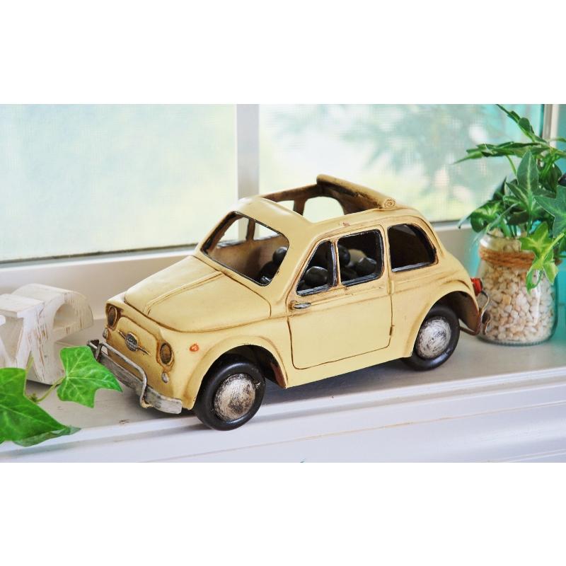 フィアット 500 コベントガーデン クラッシックカー ブリキ製 オブジェ レトロ調 サーファー ルパン 三世 峰不二子 Fiat 500 チンクエチェント Zakka Olive ヤフー店 通販 Yahoo ショッピング