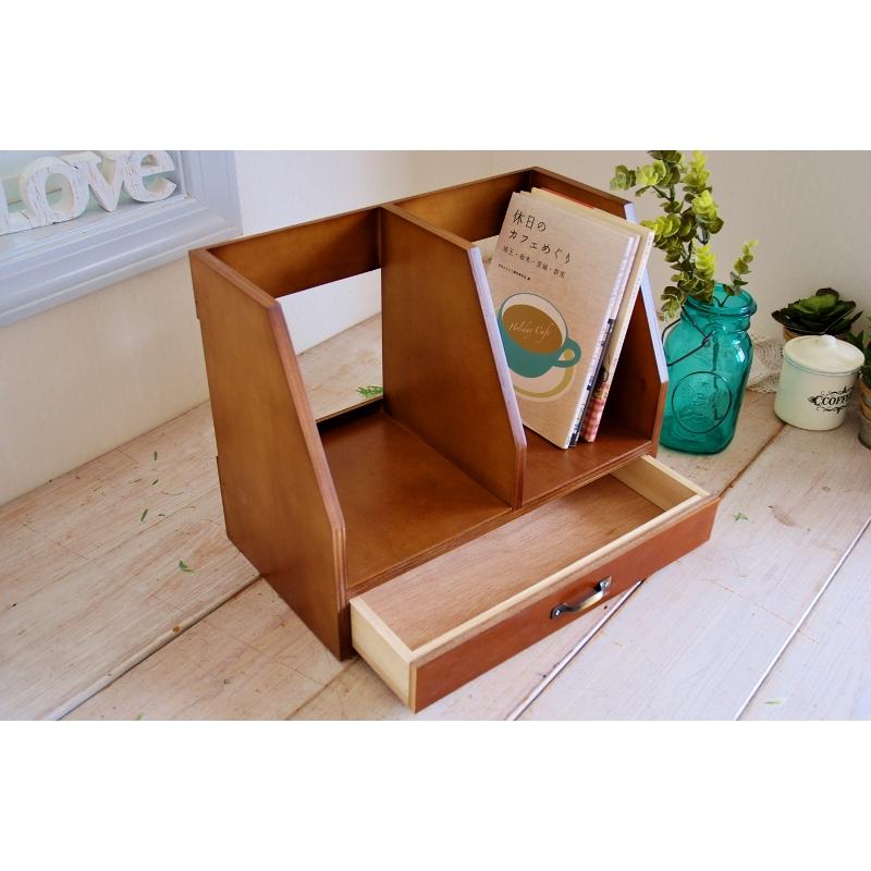 アントステラ】マガジンスタンド付きテーブル