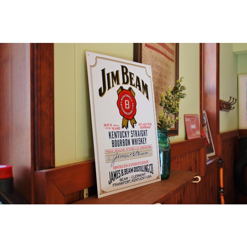 JIN BEAM TINサイン 送料無料 ブリキ看板 欧米 USA 版 ジンビーム