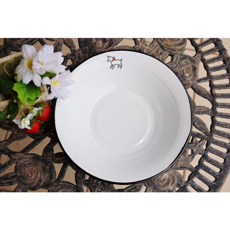 カバトンアンティーク 可愛い ホーロー ドット 水玉 洗面器 タライ