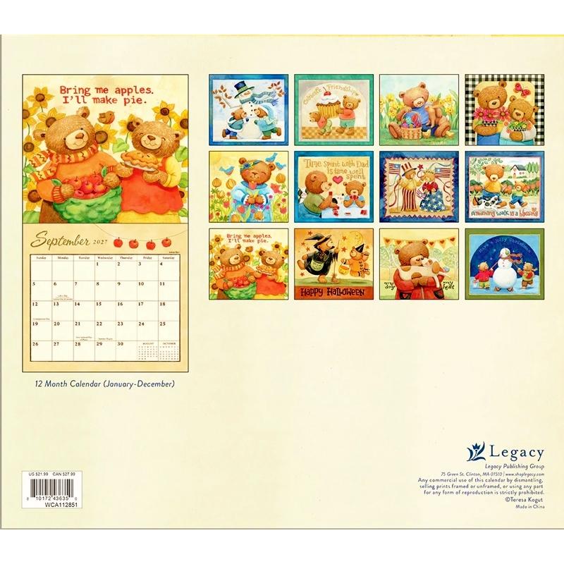 ご予約 カントリーカレンダー 2027年 BEARS CALENDAR ベアー レガシー