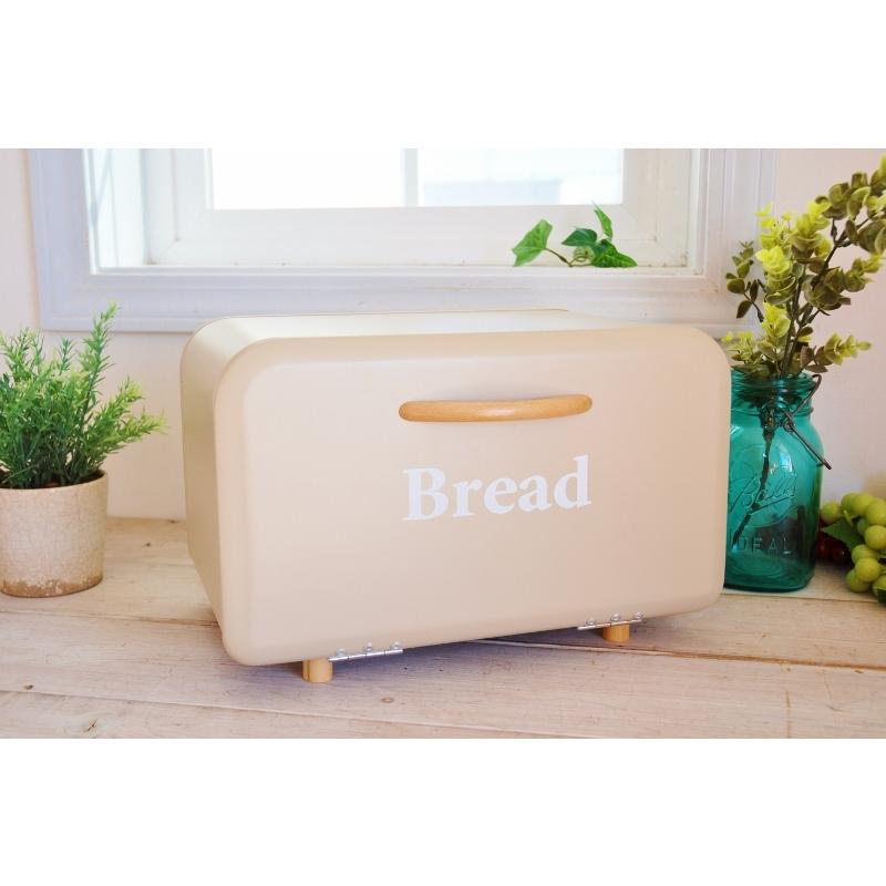 ブレッドケース ブレッド缶 BREAD ベージュ ブレッドボックス ストッカー 物入れ ボワットボックス レトロ パンケース キッチン 小物