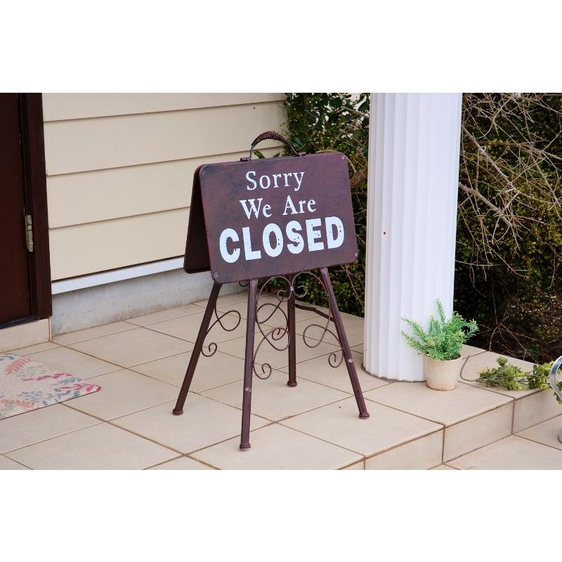 看板 オープン & クローズ 営業中 リバーシブル オープンスタンド