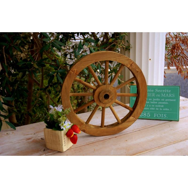 ガーデニング雑貨 車輪 木製 S 30cm ガーデンオブジェ ガーデン雑貨 庭