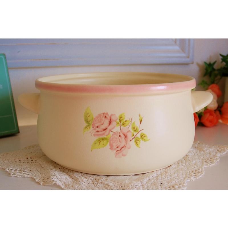 アンティーク・イマン imane ダイアナローズ 陶器 キャセロール (L