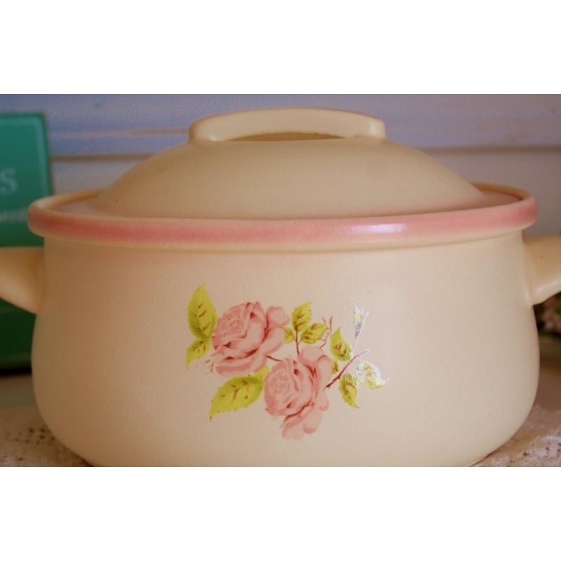 アンティーク・イマン imane ダイアナローズ 陶器 キャセロール (L