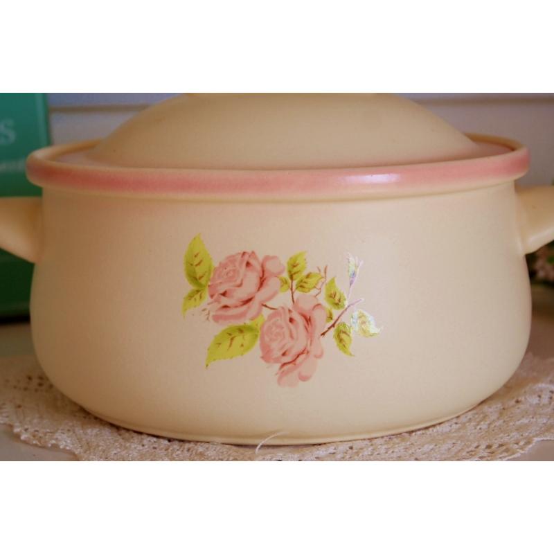 アンティーク・イマン imane ダイアナローズ 陶器 キャセロール (L