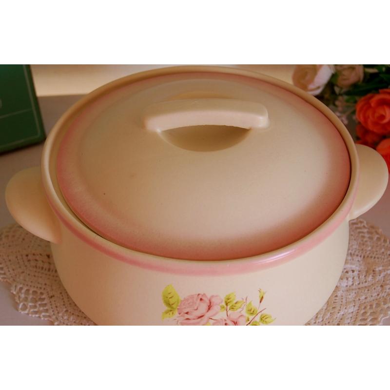 アンティーク・イマン imane ダイアナローズ 陶器 キャセロール (L