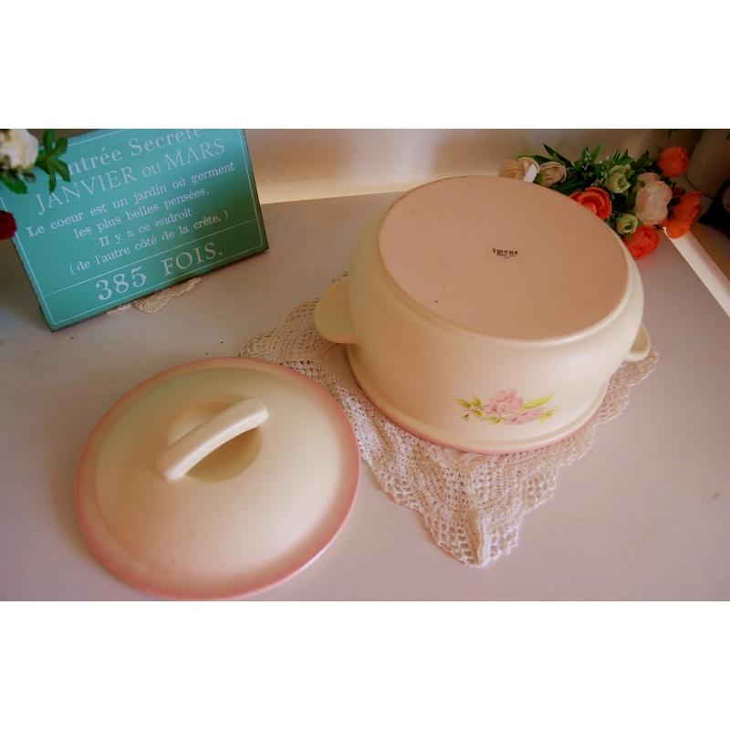アンティーク・イマン imane ダイアナローズ 陶器 キャセロール (L