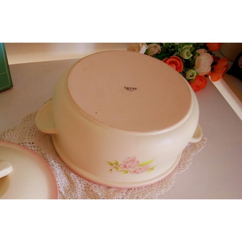 アンティーク・イマン imane ダイアナローズ 陶器 キャセロール (L