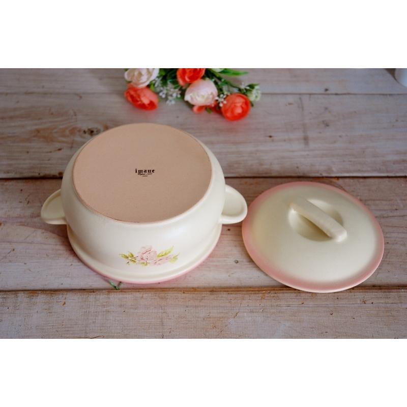 imane アンティーク イマン ダイアナローズ 陶器 キャセロール imane アンティーク イマン ダイアナローズ 陶器 キャセロール