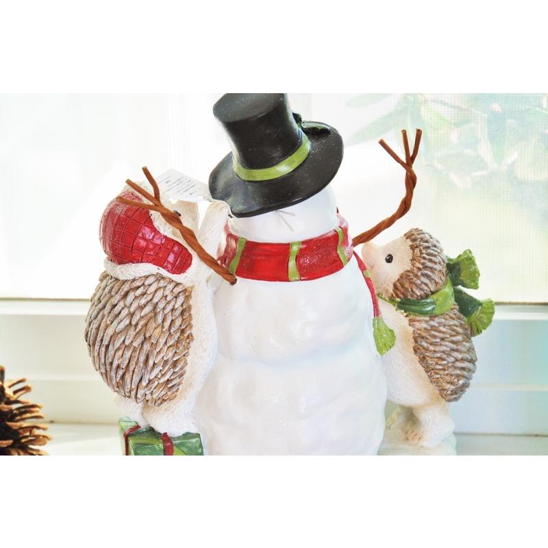 クリスマス雑貨 送料無料 北欧 スノーマン ヘッジホッグ フレンズ 友達 ハリネズミ 置物 飾り インテリア雑貨 ガーデニング雑貨 おしゃれ 安い かわいい｜zakka-olive｜10